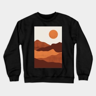 Landscape Art - Mountains Hiking - Sunset Adventure Crewneck Sweatshirt